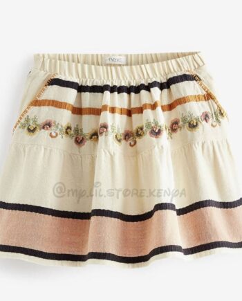 Next Rust Brown Embroidered Skirt 5-6YRS