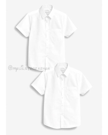 Next School White 2 Pack Short Sleeve Girls Shirts 6YRS